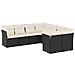 Set Divani da Giardino con Cuscini 8 pz Nero in Polyrattan - Foto miniatura 1