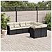 Set Divani da Giardino con Cuscini 8 pz Nero in Polyrattan - Foto miniatura 2