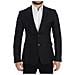 Blazer Slim Fit In Seta Nera - It48 - M - Foto miniatura 1