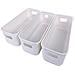 Vassoi Organizer Per Cassetti, Contenitori Portaoggetti In Plastica Per Scrivania, Bagno, Cucina   3 Pack - Foto miniatura 2