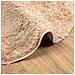 Tappeto Shaggy a Pelo Lungo NAVARRA Beige 120x120 cm poliestere - Foto miniatura 5