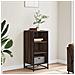 Credenza Rovere Marrone 35,5x35x76 Cm In Truciolato E Metallo - Foto miniatura 3