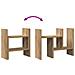 Organizzatore da scrivania quercia artigianale 34.5x15.5x35.5 cm legno - Foto miniatura 9