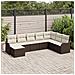 Set Divano Giardino  8 Pezzi con Cuscini Marrone Polirattan, Divano Giardino  2 Posti con Cuscini Marrone Polirattan - Foto miniatura 2