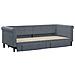 Divano Letto Estraibile Cassetti Grigio Scuro 80x200cm Velluto - Foto miniatura 3