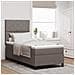 Letto a Rete e Materasso & LED Taupe 100x200 cm Tessuto - Foto miniatura 2