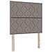 Letto a Rete e Materasso & LED Taupe 100x200 cm Tessuto - Foto miniatura 3