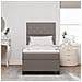 Letto a Rete e Materasso & LED Taupe 100x200 cm Tessuto - Foto miniatura 5