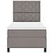 Letto a Rete e Materasso & LED Taupe 100x200 cm Tessuto - Foto miniatura 8