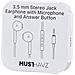 Cuffie Con Filo Jack 3,5 Mm Con Microfono E Telecomando Integrati, Bianco - Foto miniatura 2