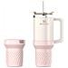 Custodia In Silicone Per Stanley Da 40 Once - Proteggi La Tua Tazza Pink - Foto miniatura 1