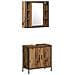 Set di Mobili per il Bagno da 4 Pezzi Legno Rustico Legno Ingegnerizzato - Foto miniatura 6