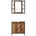 Set di Mobili per il Bagno da 4 Pezzi Legno Rustico Legno Ingegnerizzato - Foto miniatura 9