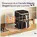 FRIGGITRICE AD ARIA Turbo Tower Pro Smart, 2630W, 10,8 Litri con Rivestimento Ceramico, Doppia Resistenza, Cottura a 3 Livelli, 7 Funzioni, 2 Motori DC, Wifi e Connessione APP - Foto miniatura 7