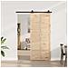 Porta scorrevole Marrone 80 x 208 cm Legno di pino massello - Foto miniatura 3
