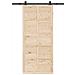 Porta scorrevole Marrone 80 x 208 cm Legno di pino massello - Foto miniatura 4
