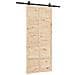 Porta scorrevole Marrone 80 x 208 cm Legno di pino massello - Foto miniatura 6
