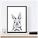 Set Di 6 Stampe Animali Bambini Con Gomma Da Masticare Coniglio Mucca Volpe Cavallo Orso Fiamma A3 Cornice Nera - Foto miniatura 4