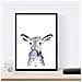 Set Di 6 Stampe Animali Bambini Con Gomma Da Masticare Coniglio Mucca Volpe Cavallo Orso Fiamma A3 Cornice Nera - Foto miniatura 5