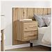 Testata con Comodino 3 pcs Rovere artigianale Legno multistrato - Foto miniatura 4