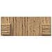 Testata con Comodino 3 pcs Rovere artigianale Legno multistrato - Foto miniatura 7