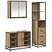 Set di mobili per il bagno con porta 3 pcs Rovere artigianale - Foto miniatura 1