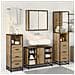 Set di mobili per il bagno con porta 3 pcs Rovere artigianale - Foto miniatura 4