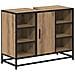 Set di mobili per il bagno con porta 3 pcs Rovere artigianale - Foto miniatura 5