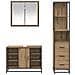Set di mobili per il bagno con porta 3 pcs Rovere artigianale - Foto miniatura 8