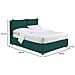 Oncino - Letto Singolo Sfoderabile, Verde Petrolio - Foto miniatura 3