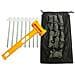 Set Di Picchetti Per Tenda + Martello: Kit Da Campeggio 30cm X 35cm Con Corde Antivento - Foto miniatura 1