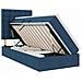 Letto con contenitore e LED con led Blu 100 x 200 cm Poliestere - Foto miniatura 1