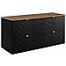 | Mobile sottolavabo 120 cm - Noir Mat - Mobili bagno - Mobili bagno - Mobile sottolavabo - Piano di lavoro marrone - Foto miniatura 1