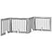 Cancello per cani con supporti 4 pcs Grigio Sonoma 100 x 80 cm - Foto miniatura 4