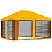 Gazebo da giardino con pareti laterali 4 × 3 m Giallo - Foto miniatura 3