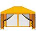 Gazebo da giardino con pareti laterali 4 × 3 m Giallo - Foto miniatura 5
