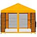 Gazebo da giardino con pareti laterali 4 × 3 m Giallo - Foto miniatura 6