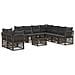 Set Divano da Giardino 10 pcs Grigio polyrattan - Foto miniatura 1