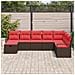 Set di divani con cuscino 6 pcs polyrattan - Foto miniatura 3