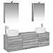Set di mobili per il bagno 5 pcs Sonoma grigio - Foto miniatura 1