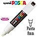 pz. 1 Marcatore Uni Posca a scalpello bianco M PC8K BI - Foto miniatura 2