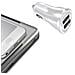 Caricabatterie da Auto USB 2.0 12/24V da 2.1A Colore Bianco - Foto miniatura 2