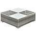 Set Divani da Giardino 6 pz con Cuscini in Polyrattan Grigio - Foto miniatura 5