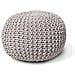 Pouf Poggiapiedi In Tessuto Grigio Chiaro 40 X 25 Cm Conrad - Foto miniatura 14