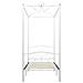 Letto A Baldacchino Bianco In Metallo 90x200 Cm - Foto miniatura 3
