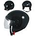 Backline Casco Lucido Jet Visiera Antigraffio Nero Ece 22-05 Taglia L - Foto miniatura 1