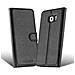 Custodia Compatibile Con Samsung Galaxy S6 Edge In Nero Carbone - Coperchio Protettiva Con Chiusura Magnetica, Funzione Stand E Tasca Per Le Carte - Foto miniatura 2