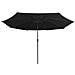 Ombrellone da Esterni con Palo in Metallo 390 cm Nero - Foto miniatura 5