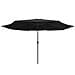 Ombrellone da Esterni con Palo in Metallo 390 cm Nero - Foto miniatura 6