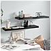 Scaffali A Parete 2 Pz Nero Lucido 90x23,5x3,8 Cm In Mdf - Foto miniatura 1